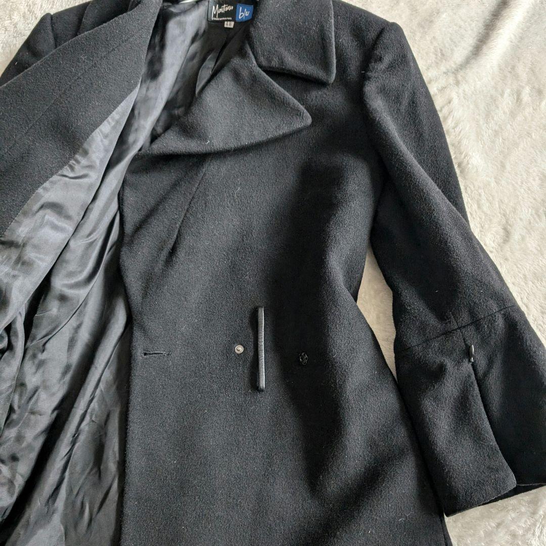 【希少】Claude Montana カシミヤ混チェスターコート 本革ベルト