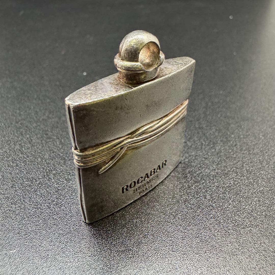HERMES ロカバールキーホルダーシルバー 香水ボトル aq12362