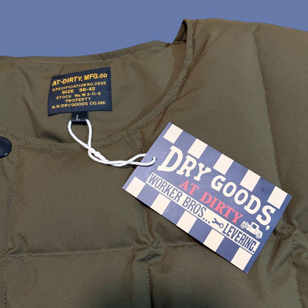 ★新品タグ付き★ AT-DIRTY カーキ　 ダウンベスト　キルティング