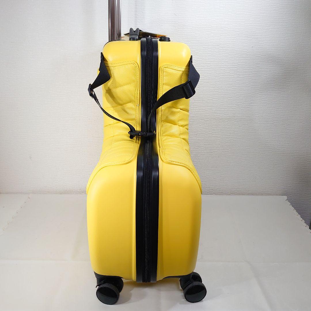 キッズトラベル 子供が乗れる キャリーケース クッションプラス イエロー