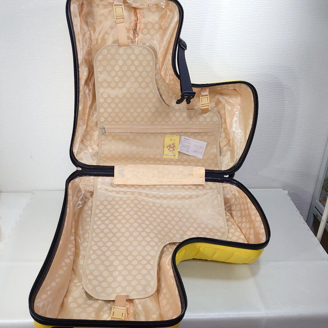 キッズトラベル 子供が乗れる キャリーケース クッションプラス イエロー