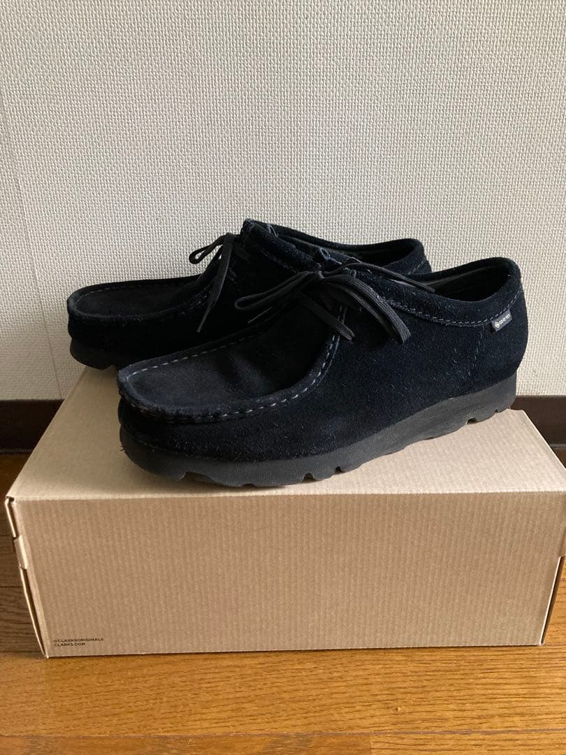 クラークス　clarks wallabee gtx black suede