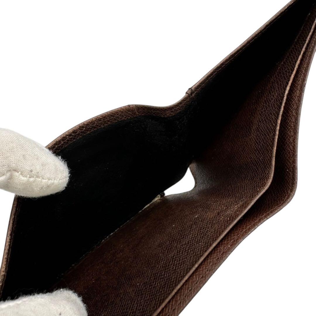 【美品】ルイヴィトン 二つ折り財布 ポルトフォイユ・ミュルティプル ダミエエベヌ