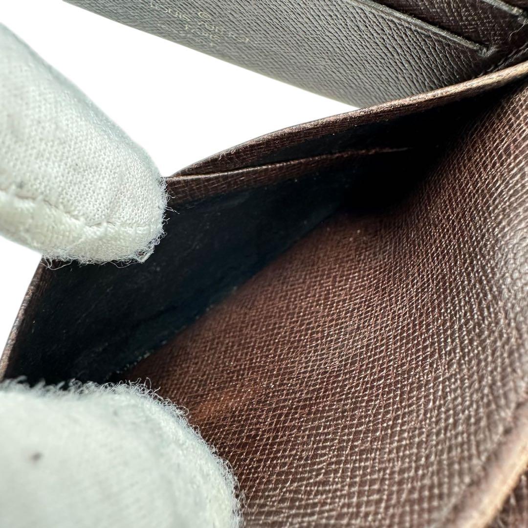 【美品】ルイヴィトン 二つ折り財布 ポルトフォイユ・ミュルティプル ダミエエベヌ