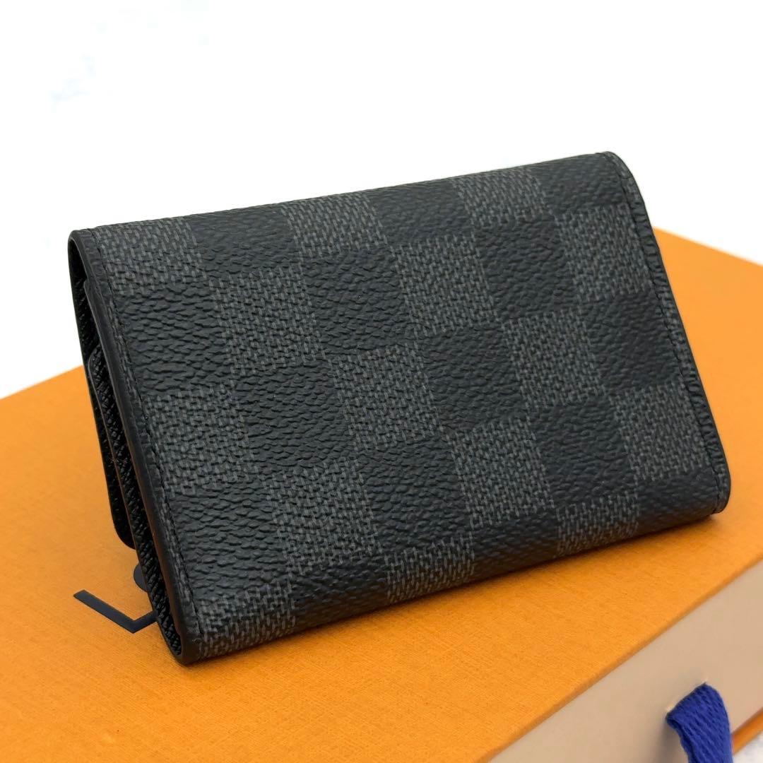 【新品級】ルイヴィトン キーケース ダミエ グラフィット ミュルティクレ6 黒