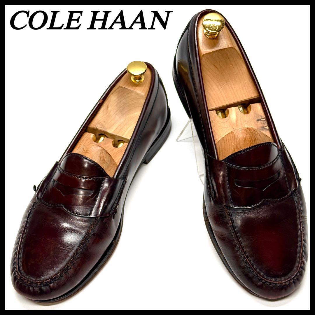 COLE HAAN ローファー バーガンディ ビジネスシューズ 本革 革靴