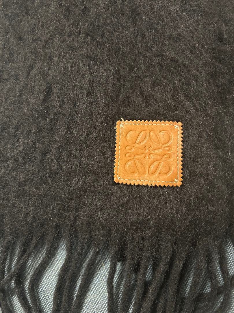 LOEWE モヘアマフラー　ブラック