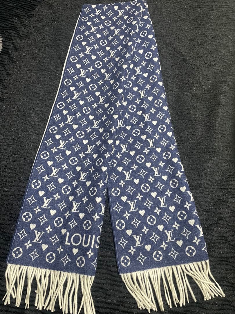 超美品LOUIS VUITTON ルイ ヴィトン マフラー モノグラム