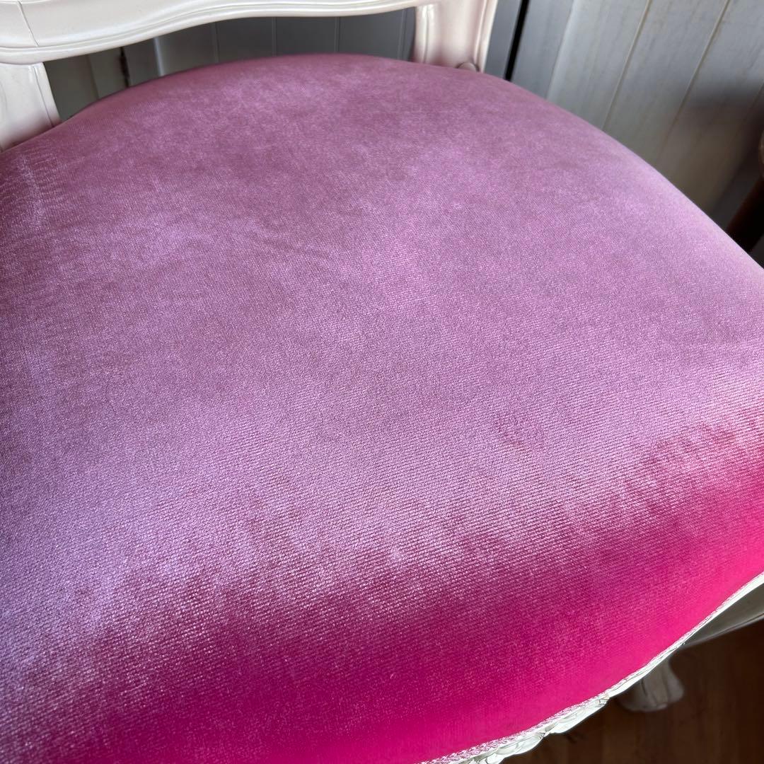 ロココ調　椅子　プリンセス　姫　ダイニングチェアB　ピンク　アンティーク