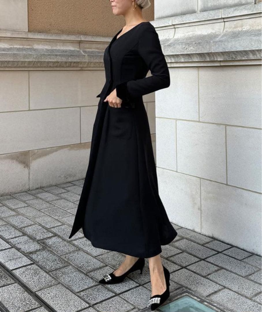 JENNE ブラックロングワンピース
