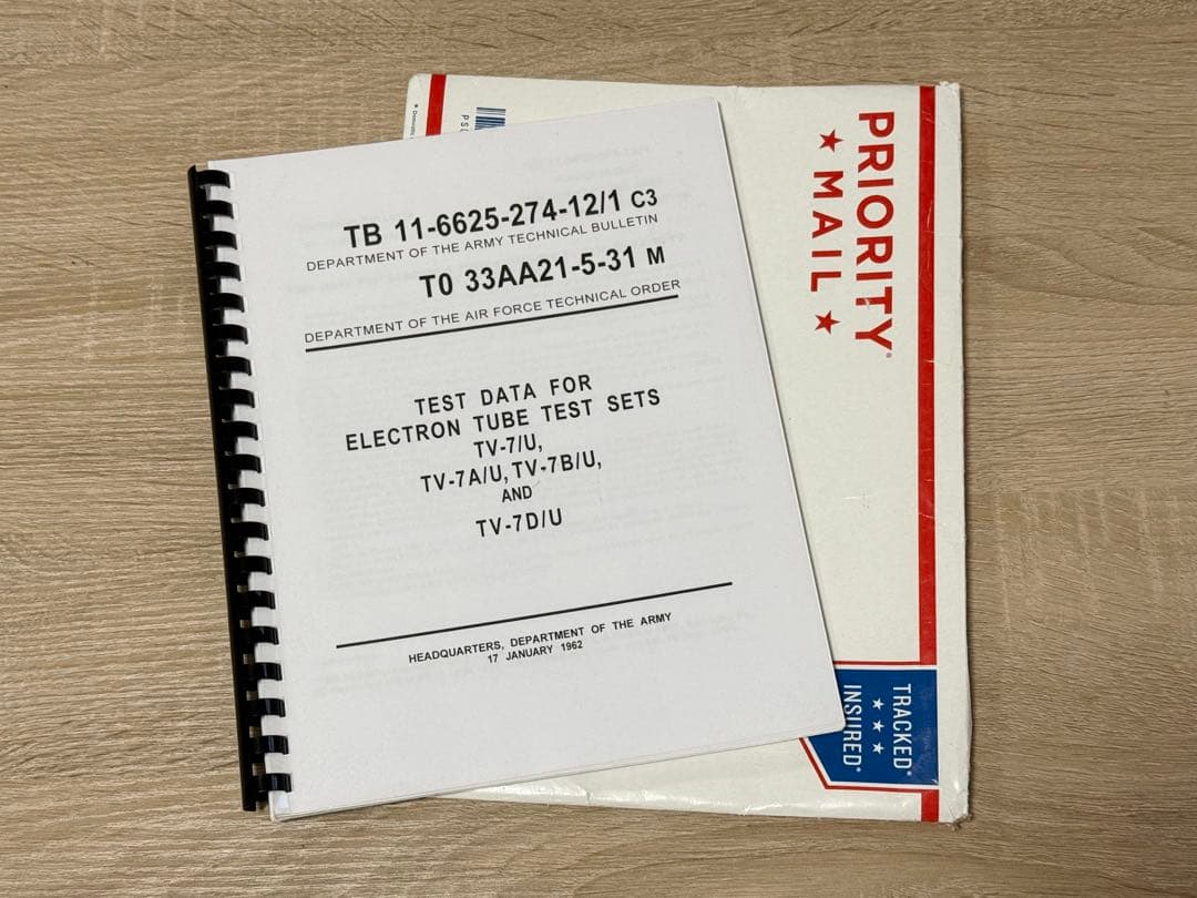 【貴重】真空管のデータ冊子・アメリカ取り寄せ品