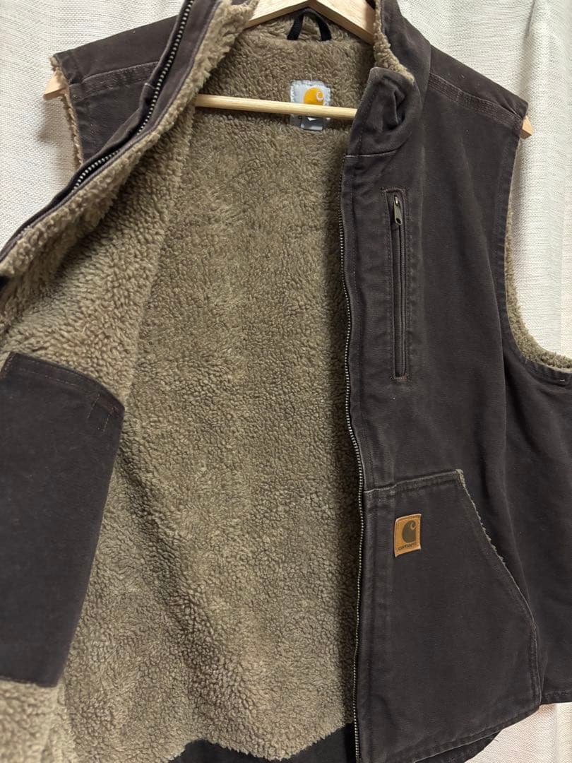 Carhartt カーハート ベスト ボア ダック 裏地フリース