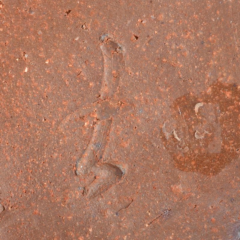 kuro　備前焼　山下譲治作　三つ足　花器　共箱　V　5517C