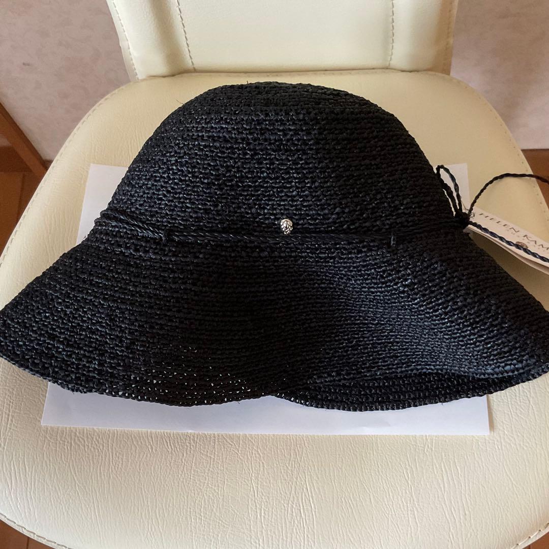 HELEN KAMINSKI ラフィアストローハット　麦わら帽子 チャコール
