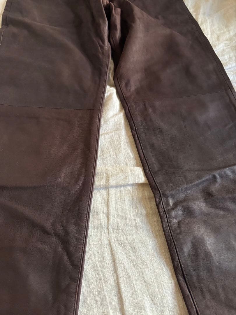 激レア　未使用　ポールスミス　ゴートレザー　山羊革　レザーパンツ　w31