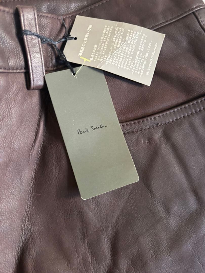 激レア　未使用　ポールスミス　ゴートレザー　山羊革　レザーパンツ　w31