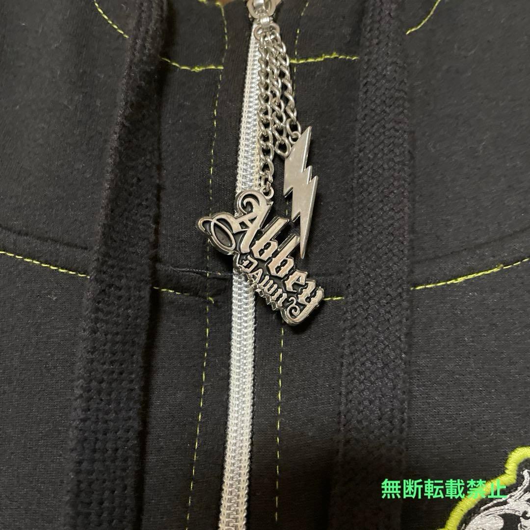 初期/希少/Abbey Dawn ブラック　ネオングリーン　ゼブラ　パーカー