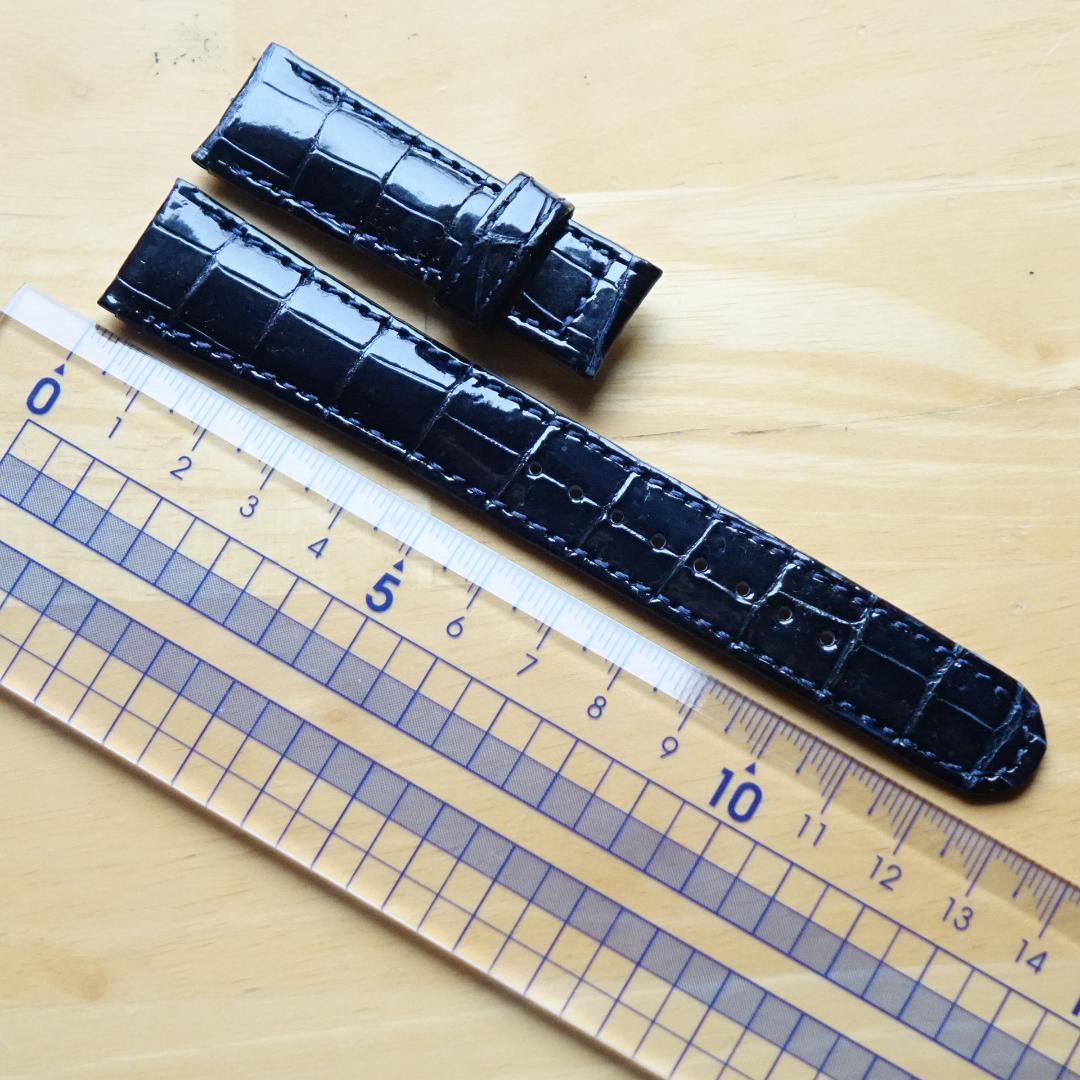 【新品未使用】Grand seiko 純正クロコダイル　ネイビー 竹符 19mm