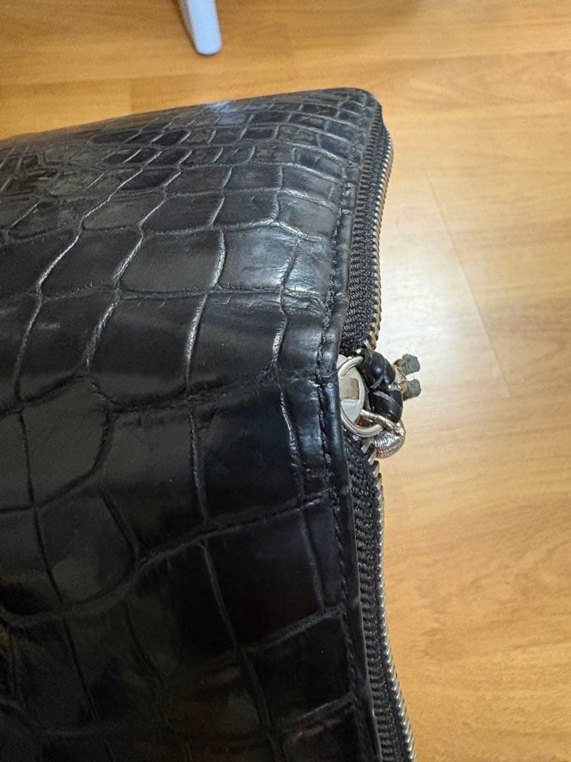 BRÚ NA BÓINNE 二つ折り財布 クロコ 黒