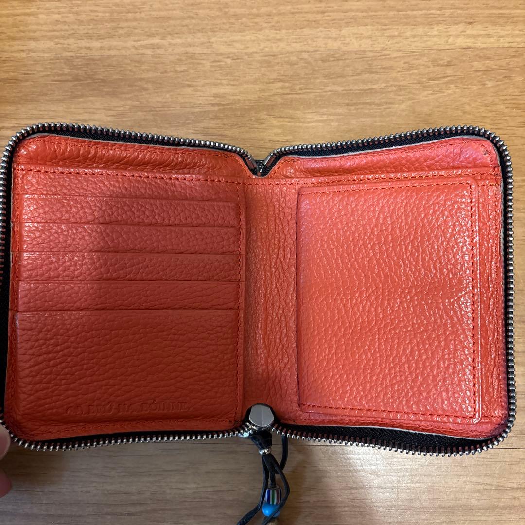 BRÚ NA BÓINNE 二つ折り財布 クロコ 黒