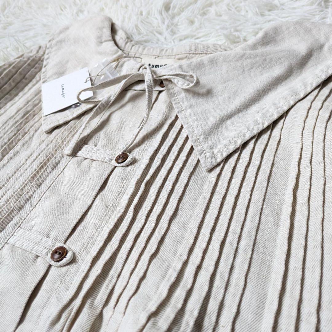 《新品タグ付》tumugu:/ツムグ　6.5ozコットンリネンデニム　ジャケット