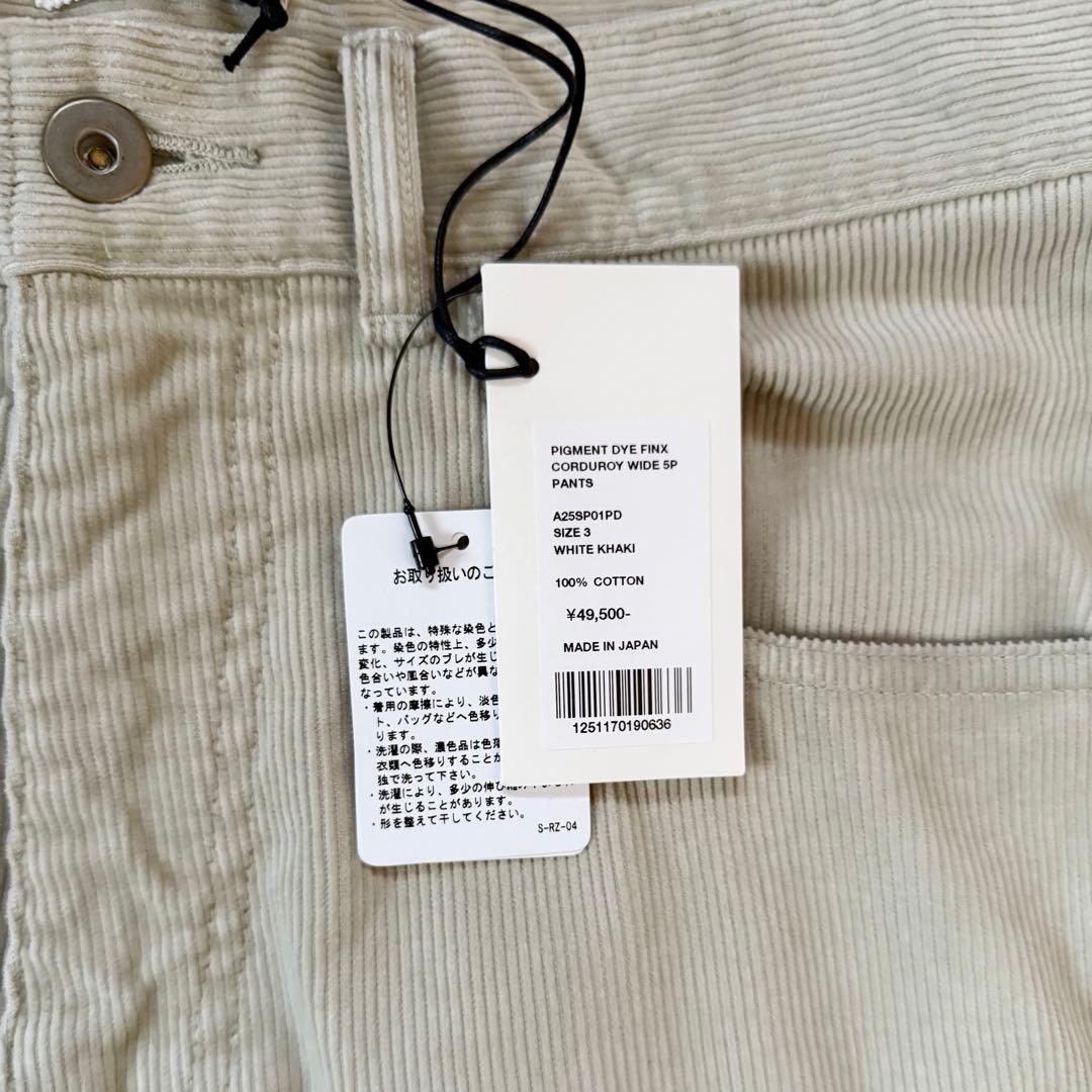 パンツ AURALEE / CORDUROY WIDE 5P PANTS / 3