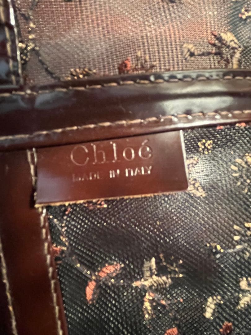 Chloe レース調　レトロ　カゴバッグ