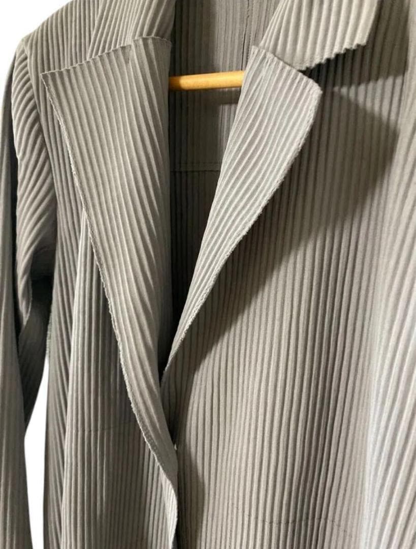 美品　me ISSEY MIYAKE A-POC テーラードジャケット グレー