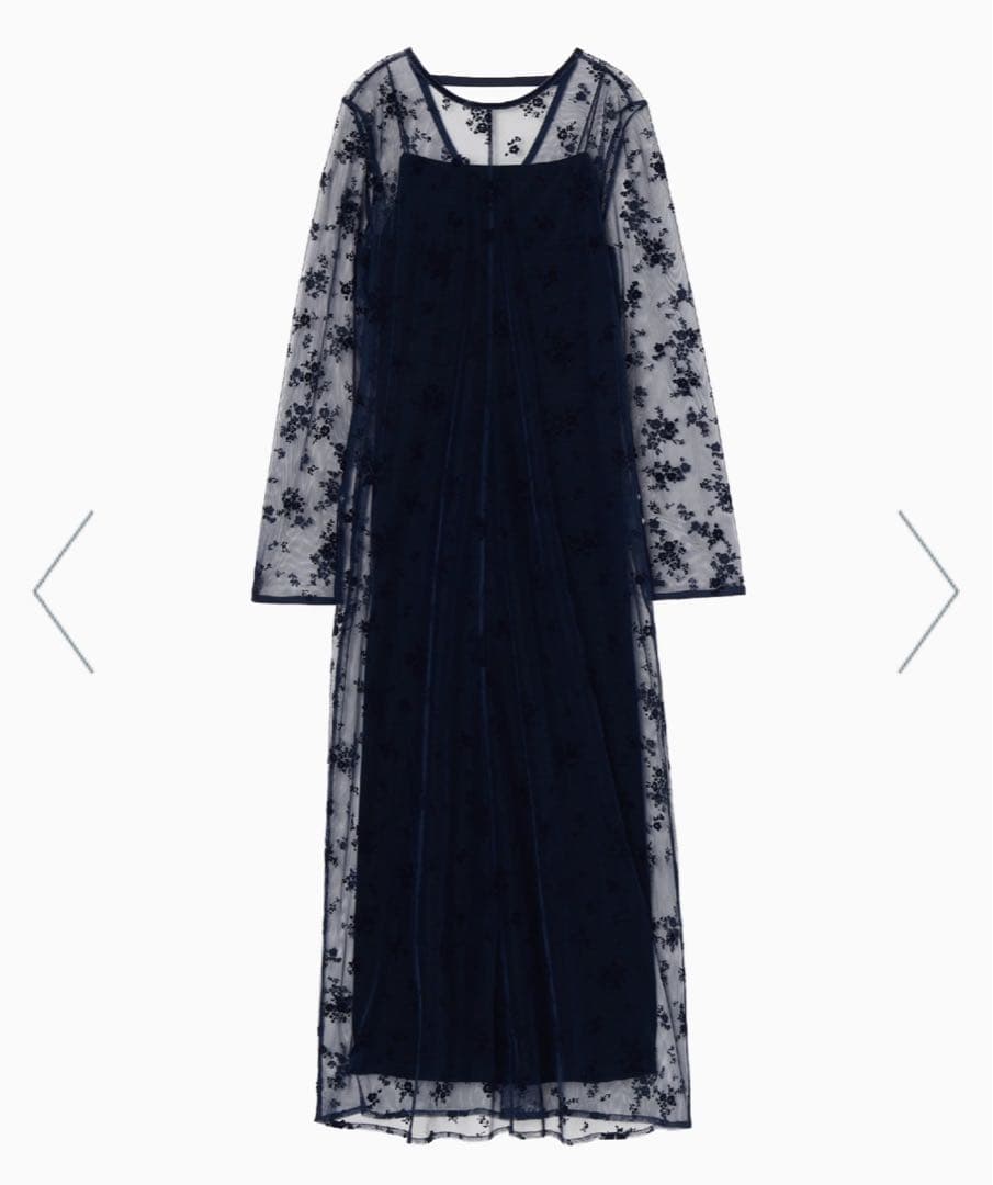 kaene フロッキーベロア2wayドレス