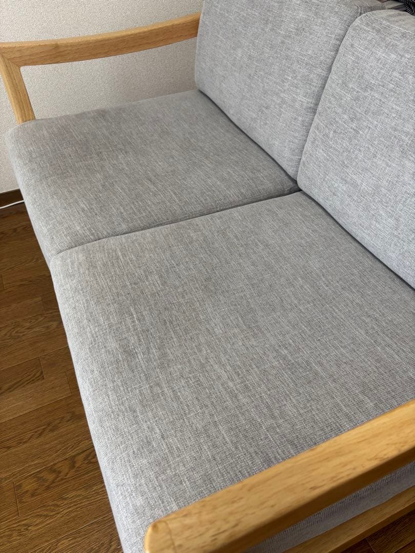 ソファー 天然木フレーム ファブリック2人掛け タンスのゲン