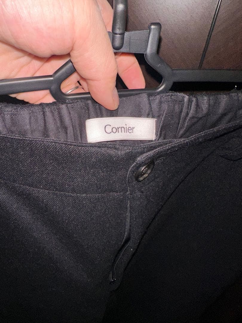 cornier ウールパンツ　TOPBLACK Lサイズ