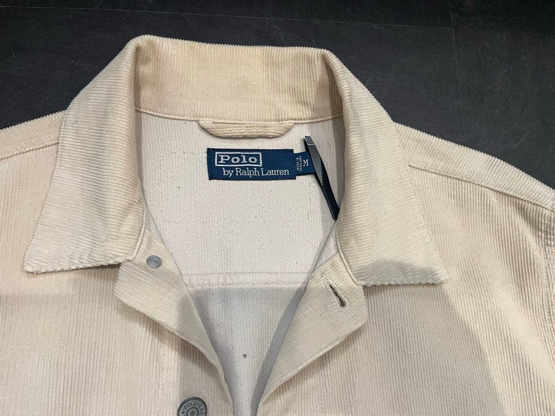 希少ポロラルフローレン コーデュロイ トラッカージャケット クリーム アイボリー