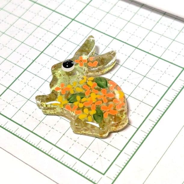 ひまうい様　12.2 ウサギ　レジンヘアゴム　金木犀の香りを纏う