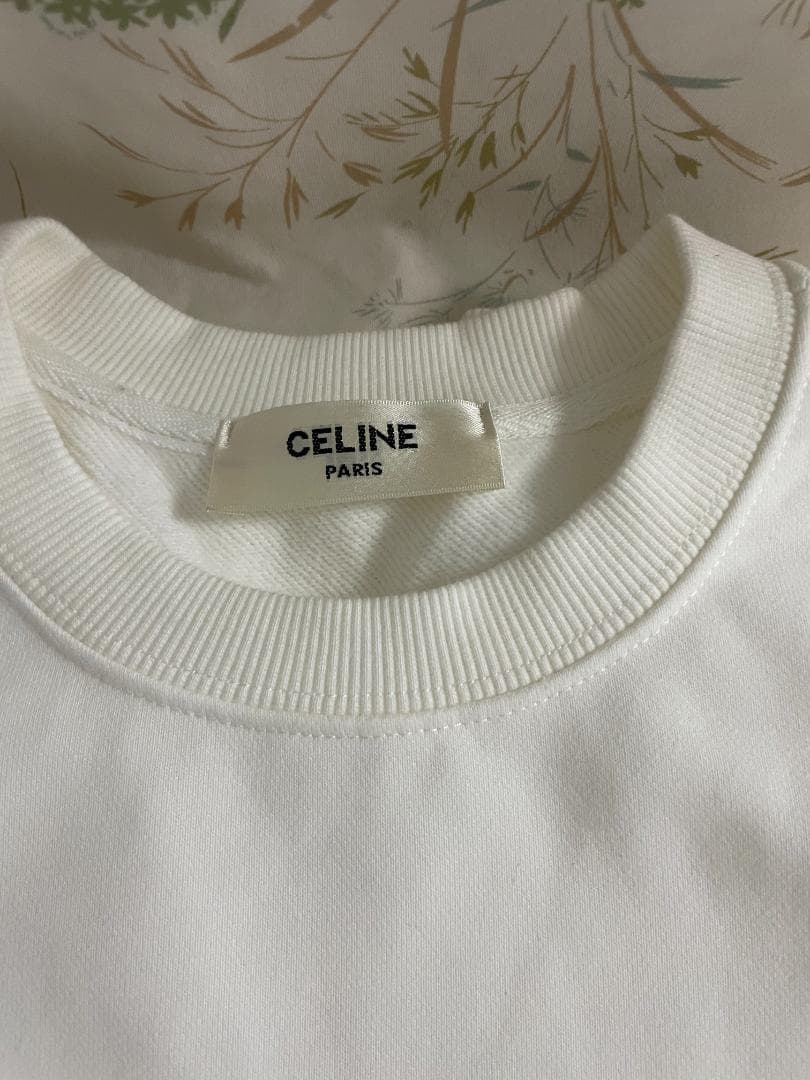 ホワイト/即発送 セリーヌ スウェット Celine 長袖