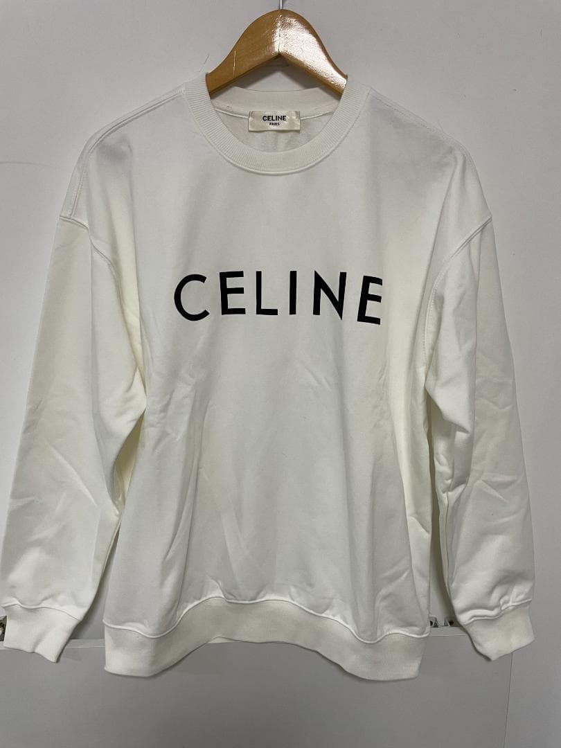 ホワイト/即発送 セリーヌ スウェット Celine 長袖