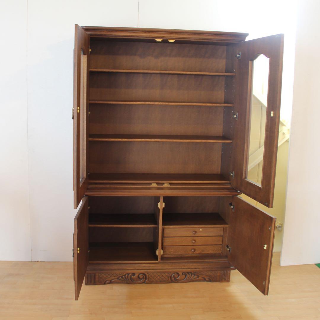 値下げ！国産木製キャビネット ナラ材 展示未使用品