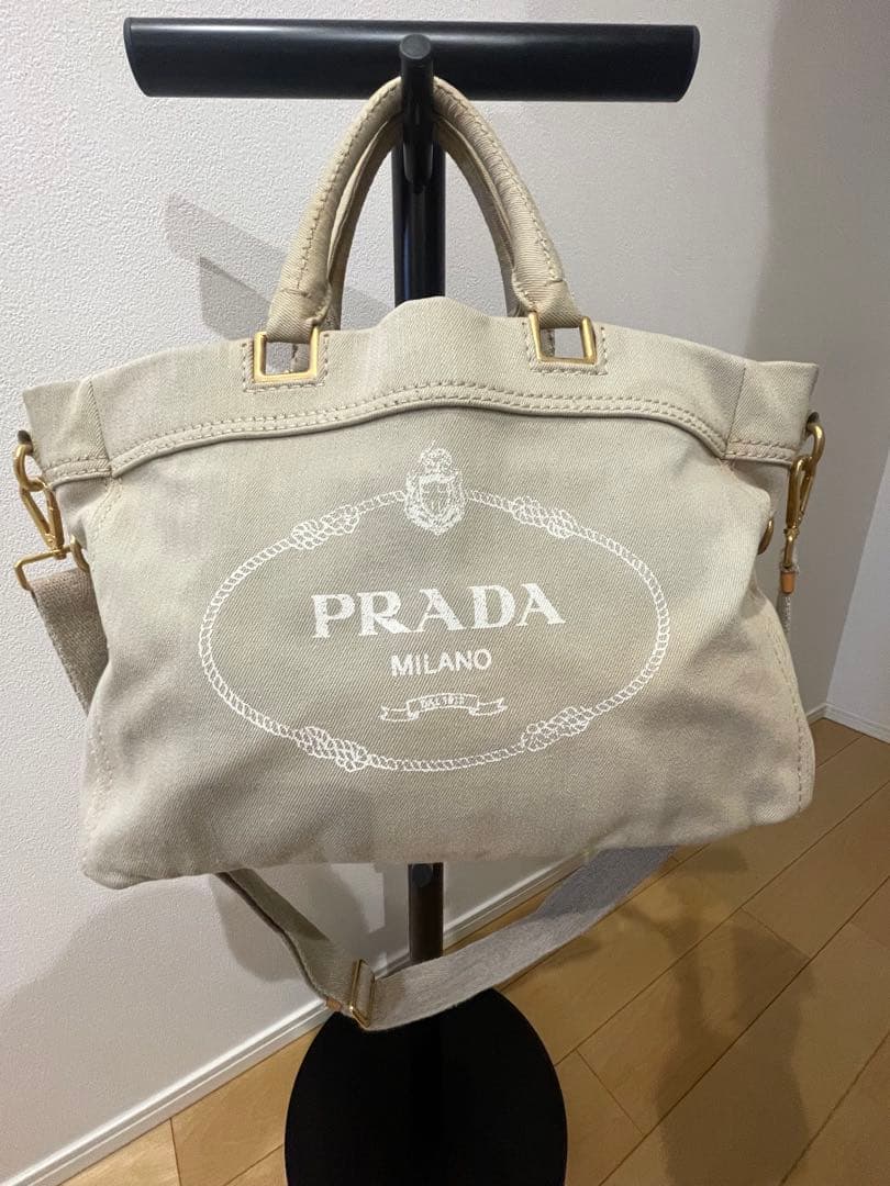 PRADA カナパ　トートバッグ　ベージュ