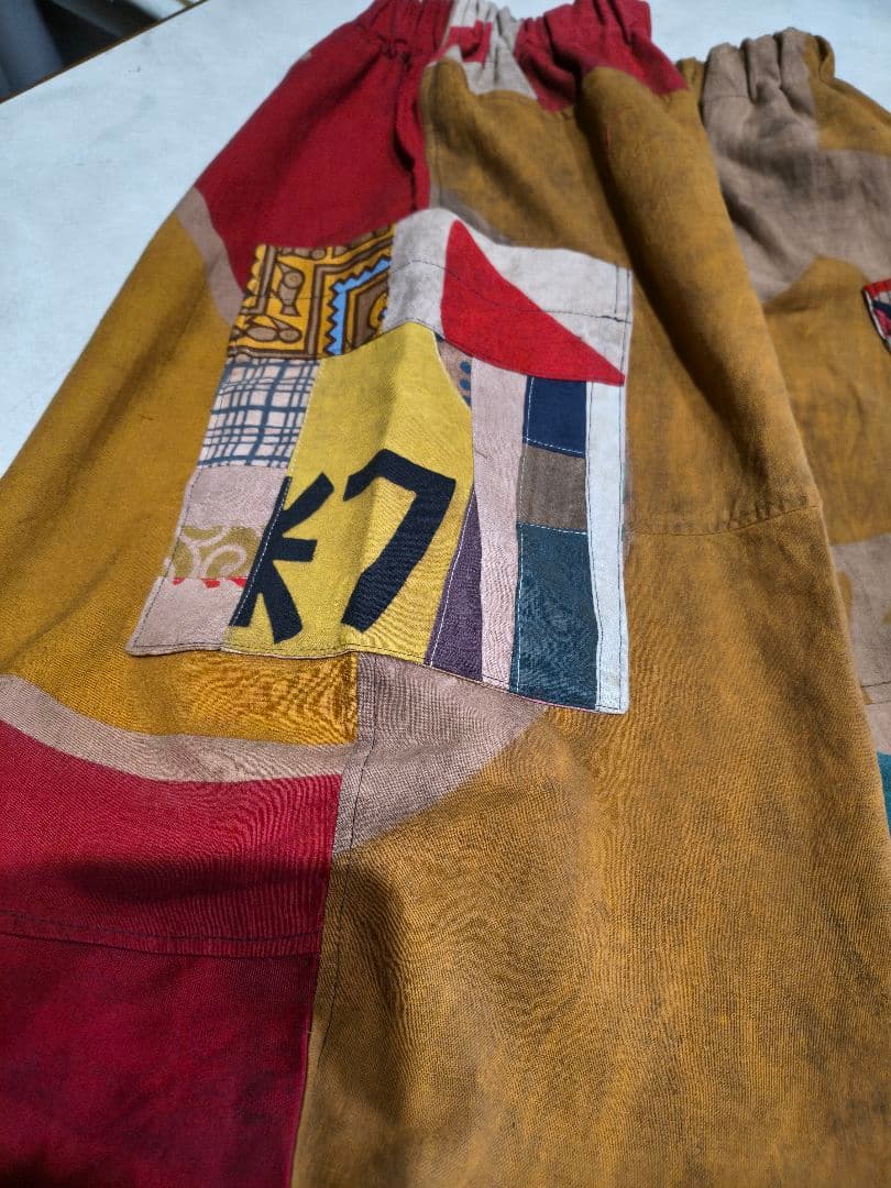 ★大漁旗のパンツ★柿渋鉄焙煎★手作り★