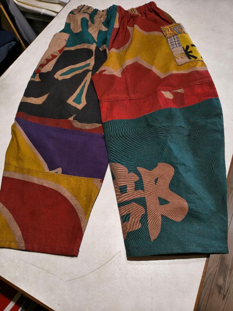 ★大漁旗のパンツ★柿渋鉄焙煎★手作り★