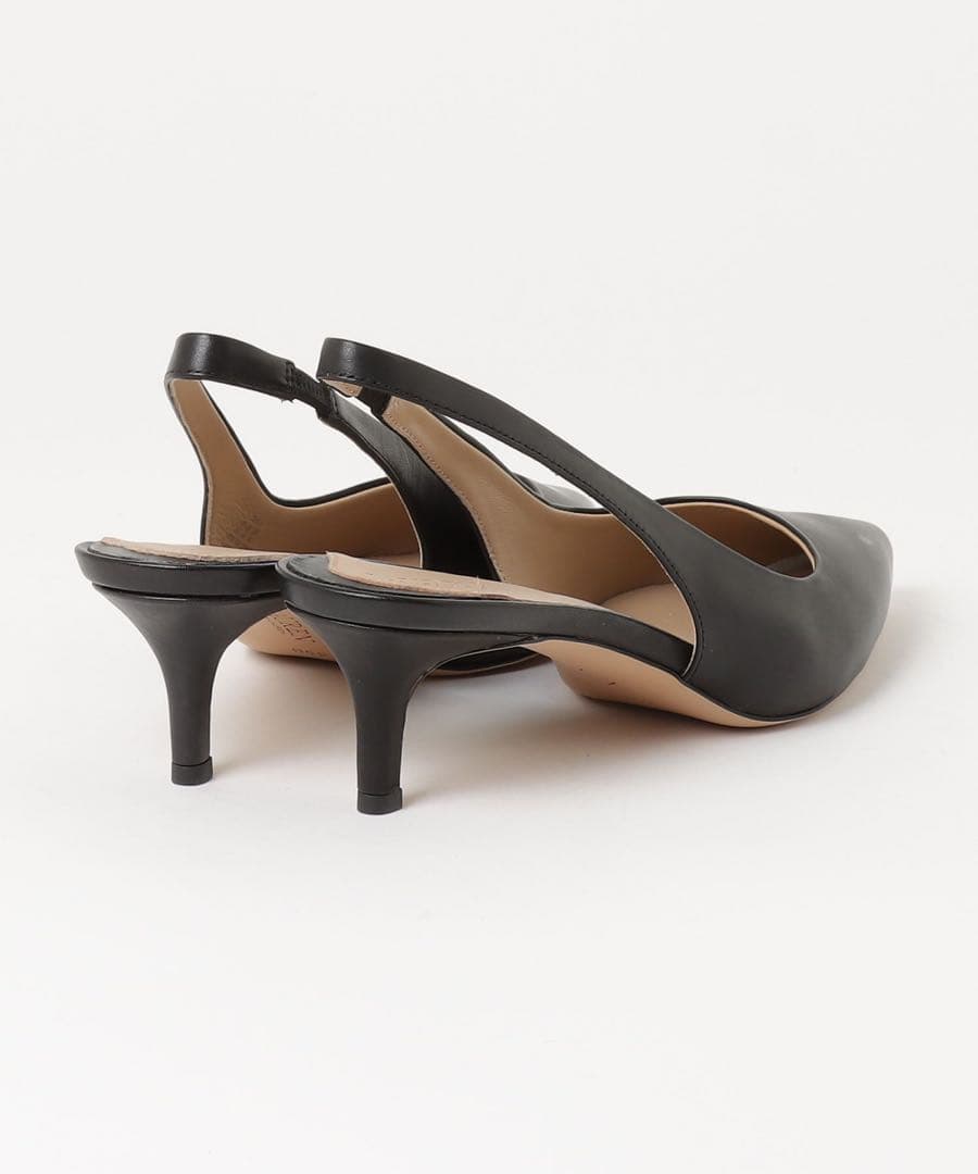 ラルフローレンパンプス美品Lolah バーニッシュド レザー バックストラップ