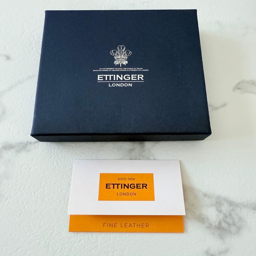 ETTINGER エッティンガー レザー 本革 牛革 二つ折り財布 ブラック