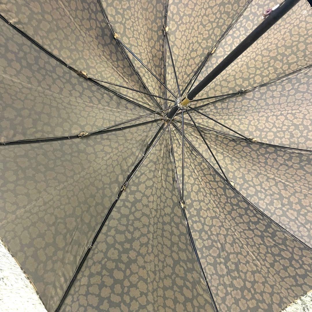 【美品】FENDI フェンディ ブランド 傘 レオパード 豹柄 ブラウン系