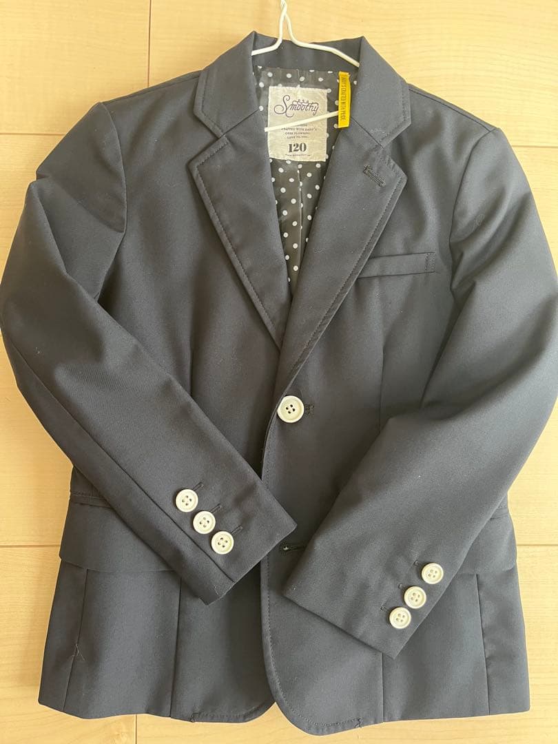 フォーマルスーツセット ネイビー ブラック 120cm~ シャツセット