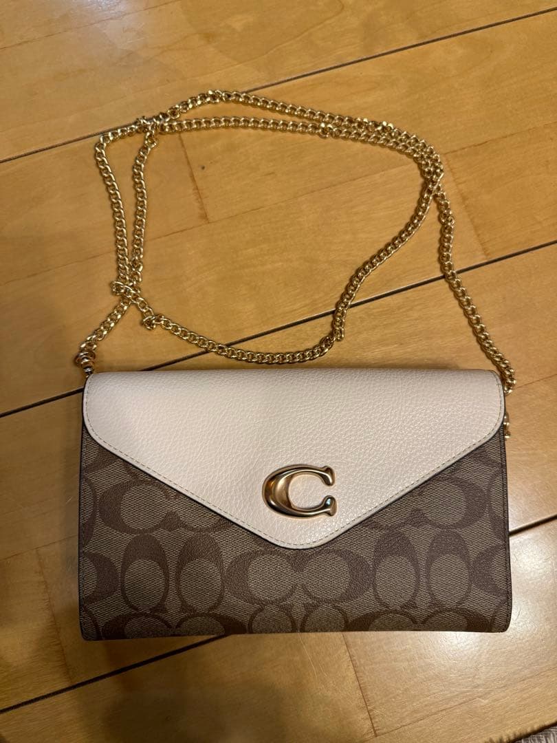 Coach ショルダーバッグ ブラウン/ホワイト