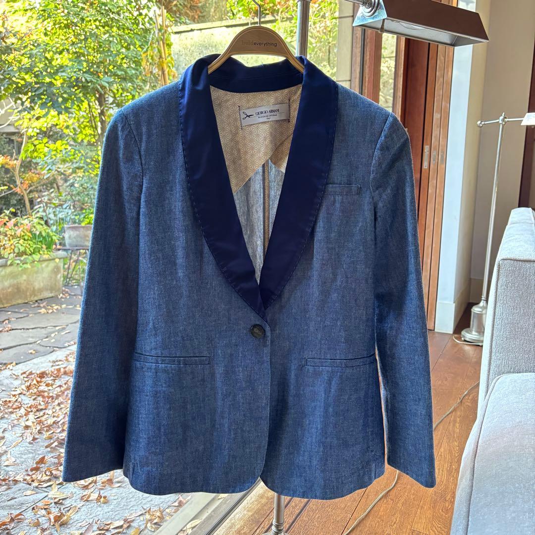 Giorgio Armani テーラードジャケット ダークブルーデニム