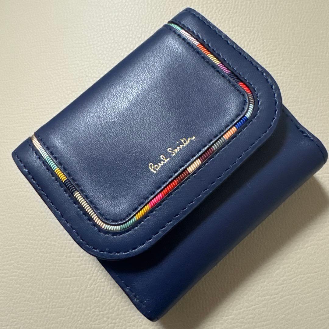 ポールスミス 財布 二つ折り財布 青(ブルー)
