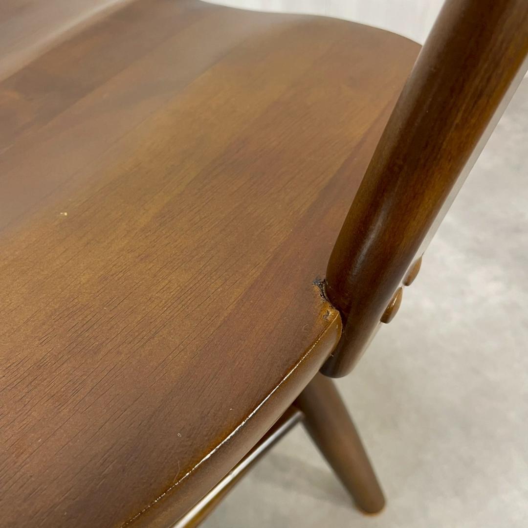 カリモク家具 回転式 アームチェア ダイニングチェア 無垢材 国産家具 B