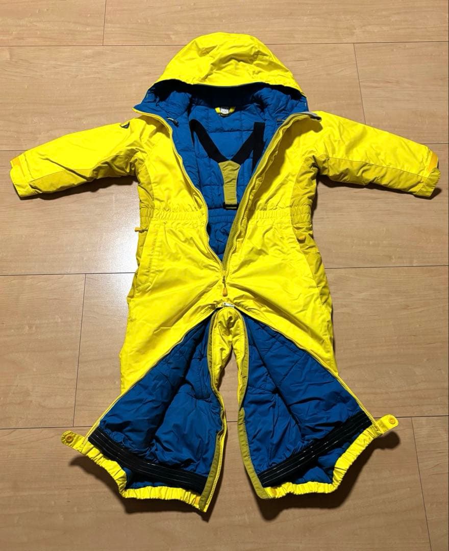 【mont-bell】スノーウェア カバーオール イエロー 100cm