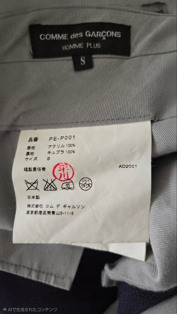 777様用 COMME des GARCONS HOMME PLUS セットアッ