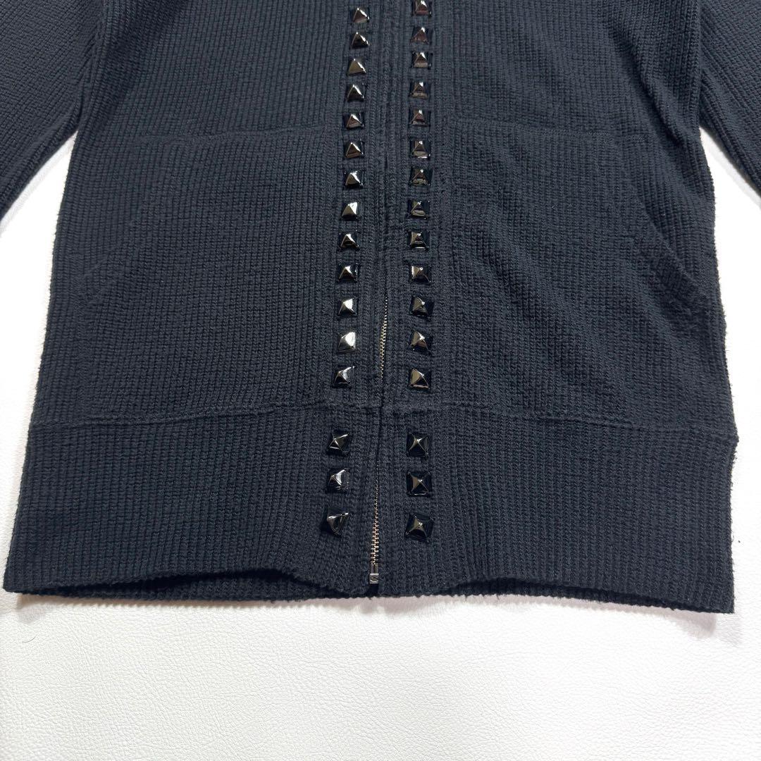 【希少】ヒステリックグラマー ニットパーカー スタッズ ヒスガール リブ Y2K